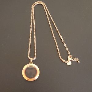 Rose gold locket and chain